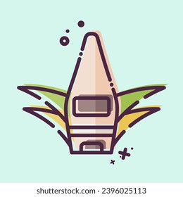 Icon Aloe Vera Gel. related to Cosmetic symbol. MBE style. simple design editable. simple illustration