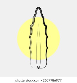 Icon aloe vera. Plant leaves elements. Icon in color spot style.