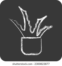 Icon Aloe Vera. suitable for Garden symbol. chalk Style. simple design editable. design template vector. simple illustration