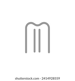 diseño de plantilla de tipo de letra m de icono