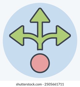 Icon Alternative. related to Choice symbol. color mate style. simple illustration
