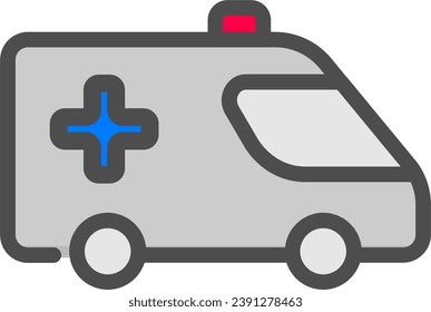 an icon ambulance of health package