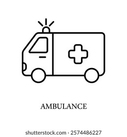 Icon a AMBULANCE, isolated against a clean background.