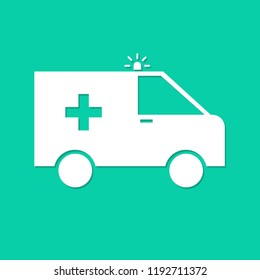 
Icon ambulance pictogram flat