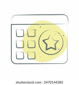 Icon America Memorial Day. related to America symbol. Color Spot Style. simple design illustration