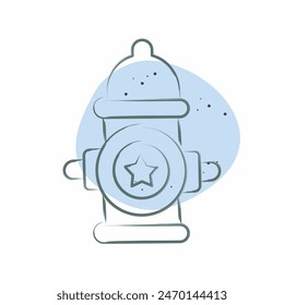 Icon America Water Page. related to America symbol. Color Spot Style. simple design illustration