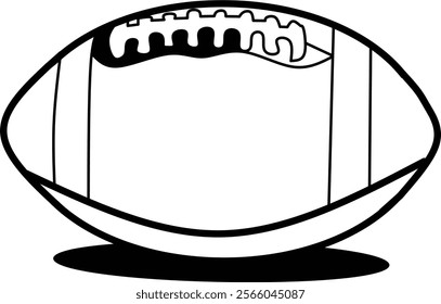 icon American Football ball design, with various design shapes, with a hand drawn black outline style