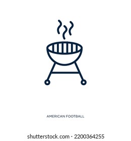  icon from american football collection. Thin linear , meat,  outline icon isolated on white background. Line vector  sign, symbol for web and mobile