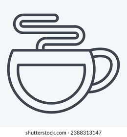 Icon Americano. related to Coffee symbol. line style. simple design editable. simple illustration