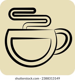 Icon Americano. related to Coffee symbol. hand drawn style. simple design editable. simple illustration