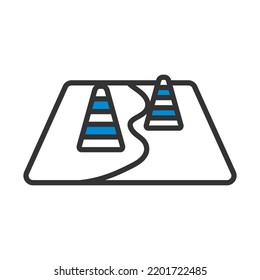 Icono De Ammo De La Arma De Caza. Contorno de negrita editable con diseño de relleno de color. Ilustración vectorial.
