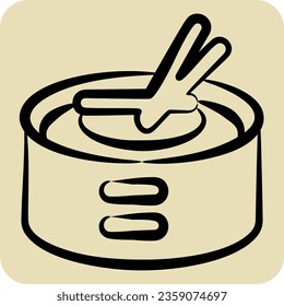 Icon Amok. related to Cambodia symbol. hand drawn style. simple design editable. simple illustration