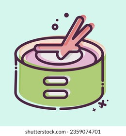 Icon Amok. related to Cambodia symbol. MBE style. simple design editable. simple illustration