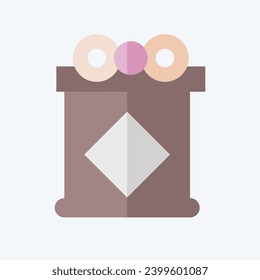 Icon Amulet. related to Chinese New Year symbol. flat style. simple design editable. simple illustration