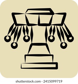 Icon Amusement Park. related to Spain symbol. hand drawn style. simple design editable. simple illustration