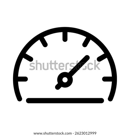 Icon of analog speedometer for measuring speed