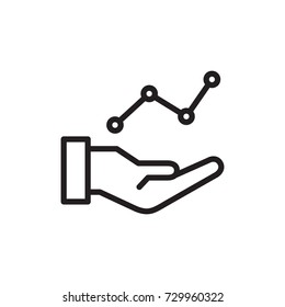 icon analysis business hand
