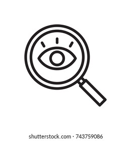 icon analysis business magnifier eye