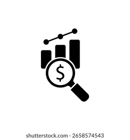 Symbol eine Analyse einzeln auf sauberem Hintergrund.
