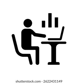 Icon a analyst, isolated against a clean background.