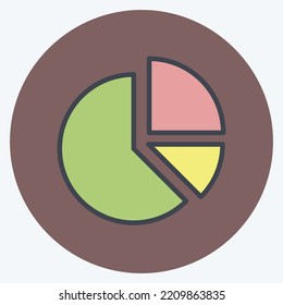 Icon Analytics. suitable for Startup symbol. color mate style. simple design editable. design template vector. simple illustration