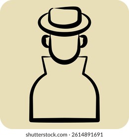 Icon Ananymity. related to Cryptocurrency symbol. hand drawn style