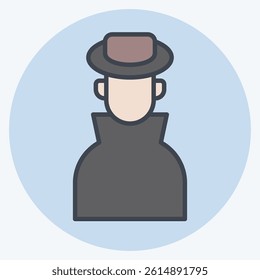 Icon Ananymity. related to Cryptocurrency symbol. color mate style
