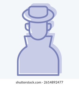 Icon Ananymity. related to Cryptocurrency symbol. two tone style