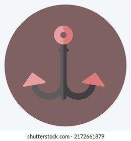 Icon Anchor 1. suitable for Sea symbol. flat style. simple design editable. design template vector. simple symbol illustration