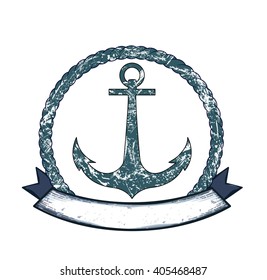 The Icon of anchor with banner for you text 
