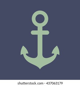 Icon of Anchor. Eps-10.