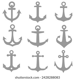 icon anchor to maritime template design