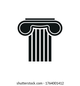Icon of an ancient column. Simple vector illustration on a white background.