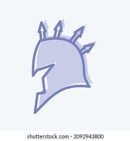 Icon Ancient Face Mask - Two Tone Style - Simple illustration, Good for Prints , Announcements, Etc