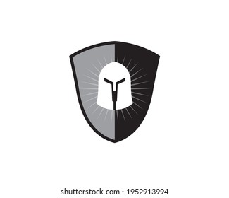 Icon of ancient Greek, Roman, Spartan gladiator  helmet. 