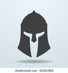 Icon of ancient Greek, Roman, Spartan helmet. 