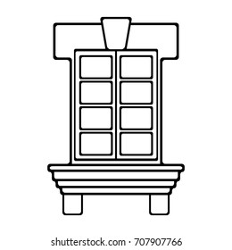 Icon of the ancient window in trendy flat style isolated on white background. Window symbol for web site design, logo, app. Vector illustration, EPS10.