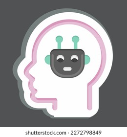 Icono Android. relacionado con el símbolo de la personalidad psicológica. diseño simple editable. ilustración simple