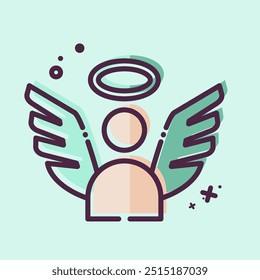 Icon Angel. related to Seath symbol. MBE style. simple illustration