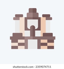 Icon Angkor Thom. related to Cambodia symbol. flat style. simple design editable. simple illustration