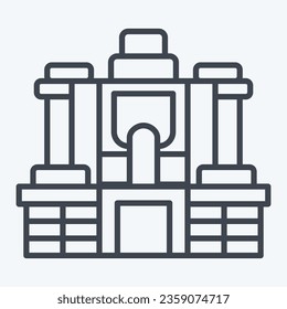 Icon Angkor Thom. related to Cambodia symbol. line style. simple design editable. simple illustration