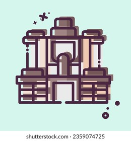 Icon Angkor Thom. related to Cambodia symbol. MBE style. simple design editable. simple illustration