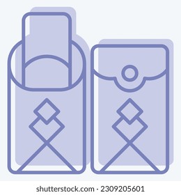 Icon Angpao. related to Chinese New Year symbol. two tone style. simple design editable