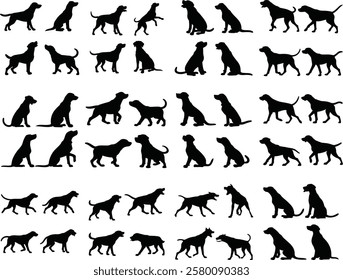 icon, animal, pet, vector, illustration, dog, silhouette, puppy, isolated, cute, breed, graphic, canine, drawing, set, logo, domestic, outline, head, collection, bulldog, mammal, doggy, sign,standing