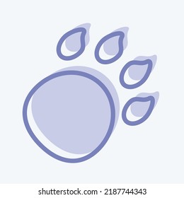 Icon Animal Track. suitable for education symbol. two tone style. simple design editable. design template vector. simple illustration