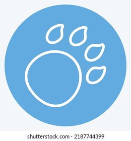 Icon Animal Track. suitable for education symbol. blue eyes style. simple design editable. design template vector. simple illustration