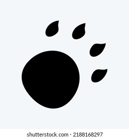 Icon Animal Track. suitable for education symbol. glyph style. simple design editable. design template vector. simple illustration