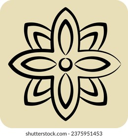 Icon Anise. related to India symbol. hand drawn style. simple design editable. simple illustration