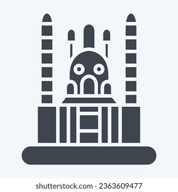 Icon Ankara. related to Capital symbol. glyph style. simple design editable. simple illustration