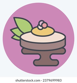 Icon Ankimo. related to Sushi symbol. color mate style. simple design editable. simple illustration